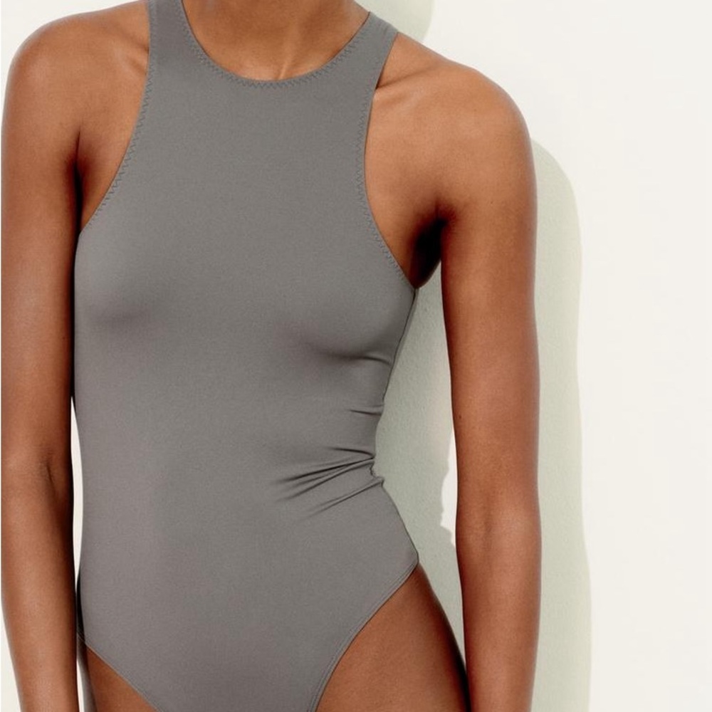 ZARA GREY BODYSUIT like SKIMS